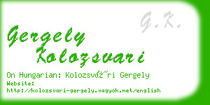 gergely kolozsvari business card